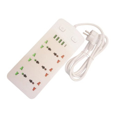 Подовжувач на 6 розеток і 4 USB роз'єми 2M AR CP05