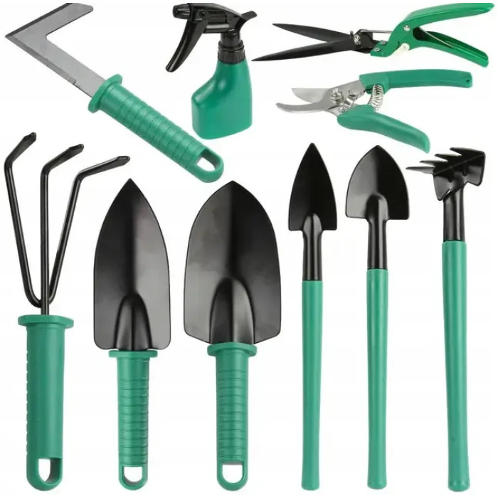Набір садових інструментів 10 в 1 з валізою