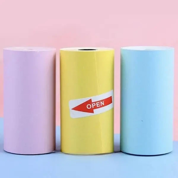 Самоклеящаяся термобумага Три Цвета комплект 57x25 мм