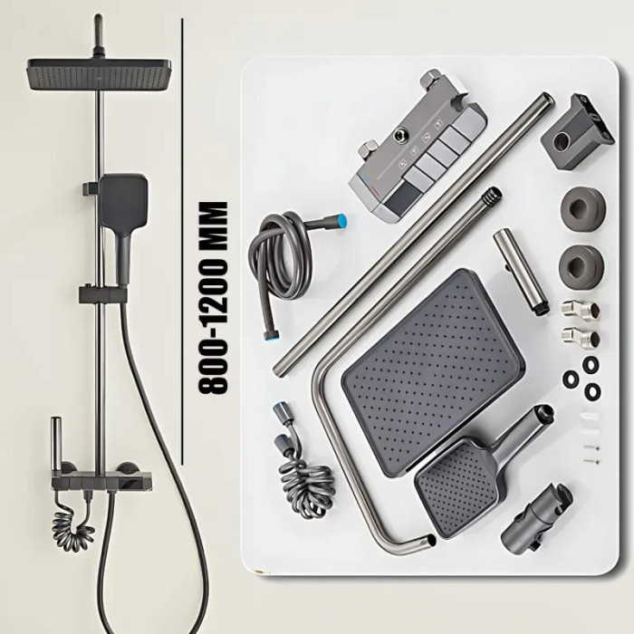 Змішувач для ванної кімнати з неіржавкої сталі чорного shower AND AA6-6 215