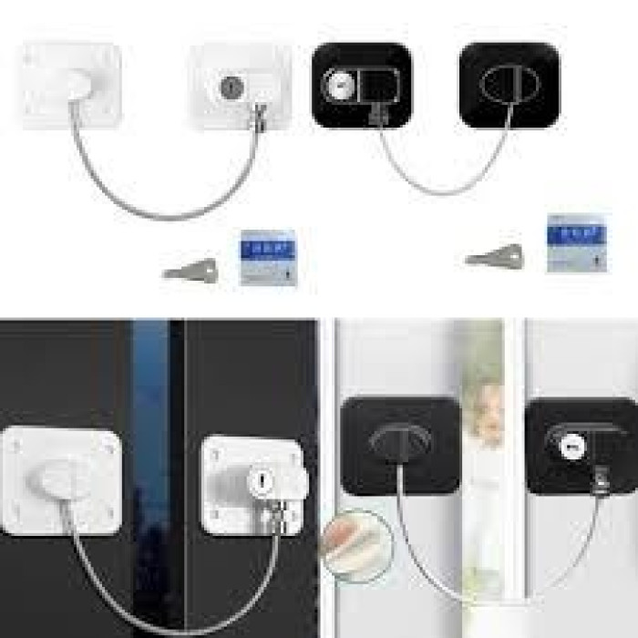 Замок безпеки для дітей для холодильника та вікон, що не вимагає свердління AND-93