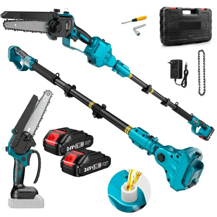 Акумуляторна ланцюгова пила довга ручка 48W Electric saw (повна довжина 227 см) AND YH-08