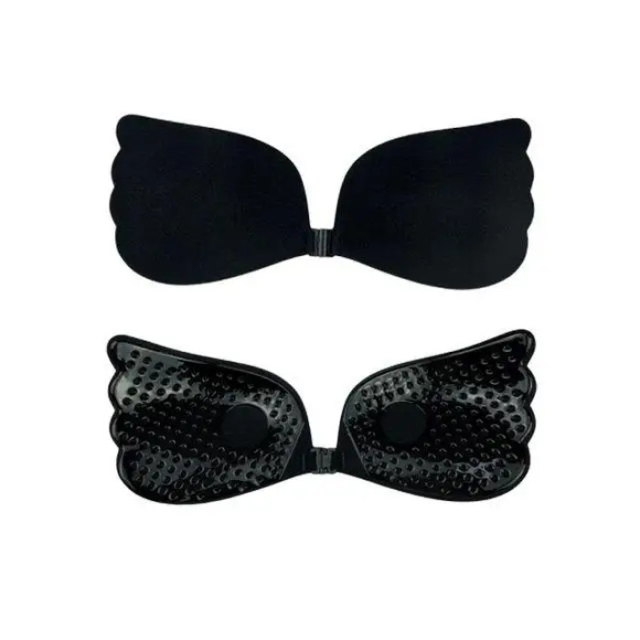 Силиконовый невидимый бюстгальтер Fly Bra черный цвет, размер A,B,C,D