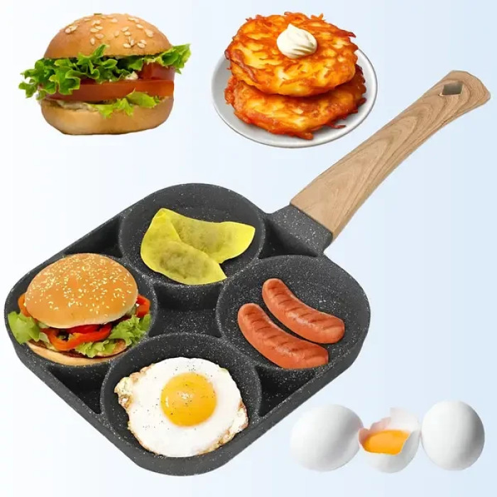 Сковорода з 4 секціями антипригарна для млинців, яєць, оладок AND LY-894