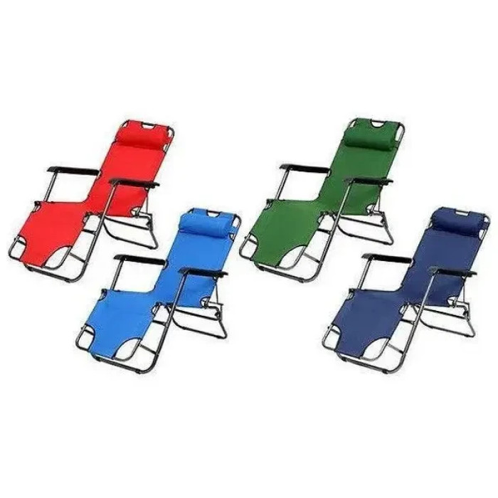 Розкладне пляжне крісло-шезлонг 178x60x80см