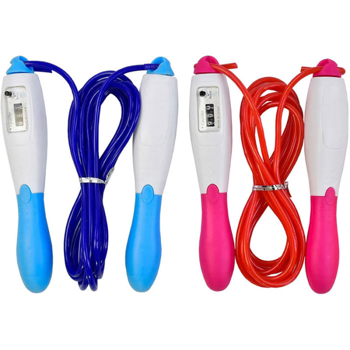 Скакалка з лічильником X-Treme — 2,6 м — рожевий, блакитний, зелений