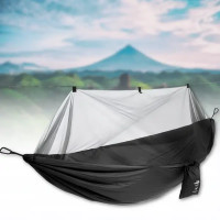 Гамак з москітною сіткою 220 х 120 см, (чорний)