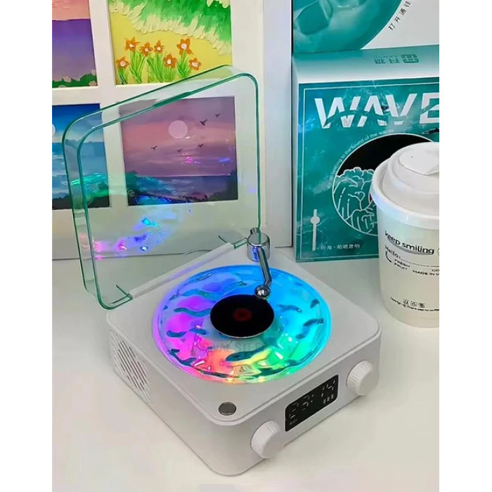 Нічник Vinyl Waves Player у стилі ретро-програвача