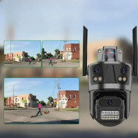 Тройная IP-камера Rotation P12, Wifi, 12mp (4mp+4mp+4mp), сигнализация