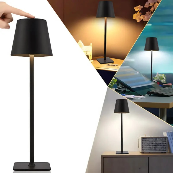 Лампа настільна акумуляторна Cozy у скандинавському стилі 5 Вт 5200mA (Білий/Чорний)