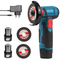 Аккумуляторная синяя мини турбинка в Кейсе 500 Вт 2 аккумулятора 2 диска