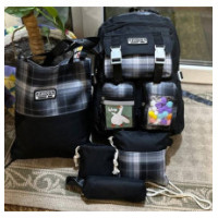 Набір 5 в 1 шкільний рюкзак (Південок і Кулі), сумка, клатч, пенал і мішечок MFG-2-618