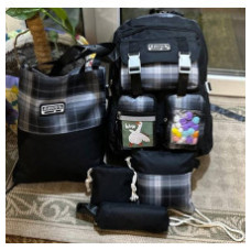 Набір 5 в 1 шкільний рюкзак (Південок і Кулі), сумка, клатч, пенал і мішечок MFG-2-618