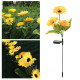 Світильник газонний садовий Соняшники на сонячній панелі із сутінковим датчиком 42,5 см 2 шт.