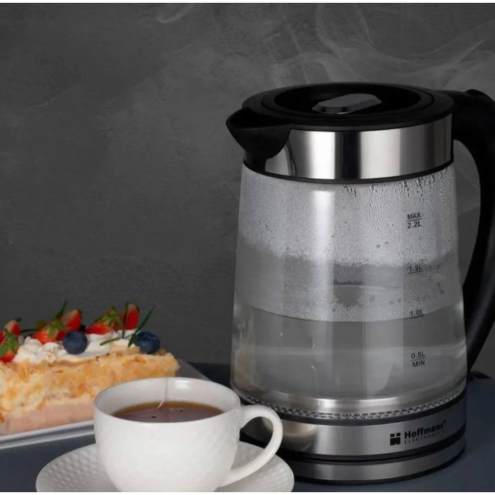 Электрочайник Hoffmans стекло 2.2L 1800W HM-2515