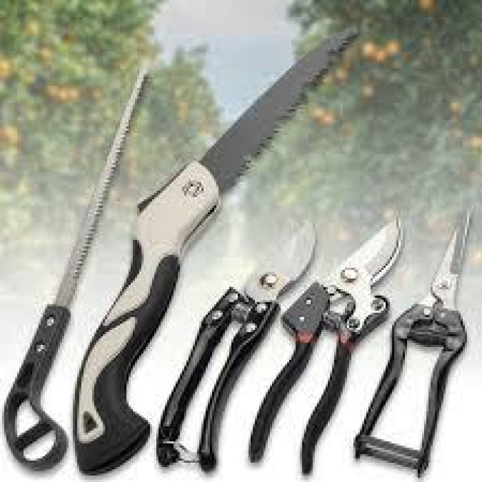 Садовий набір інструментів 5 в 1 з ножицями, секаторами та пилкою Garden Set SK-5