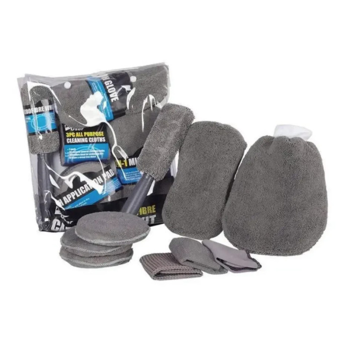 Набір рушників із мікрофібри 9в1 для миття автомобіля