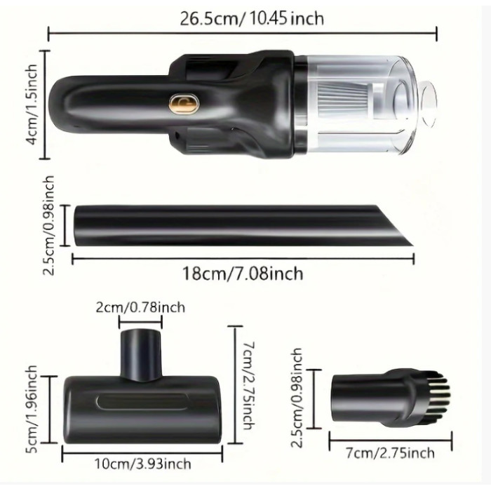 Автомобільний бездротовий пилосос Car vacuum cleaner AND XL-1452