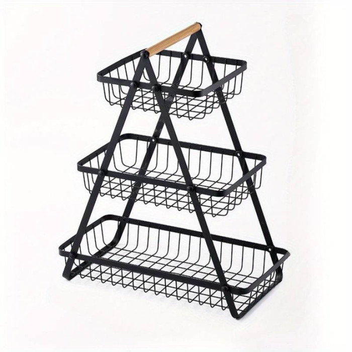 Настільний триярусний кошик для фруктів