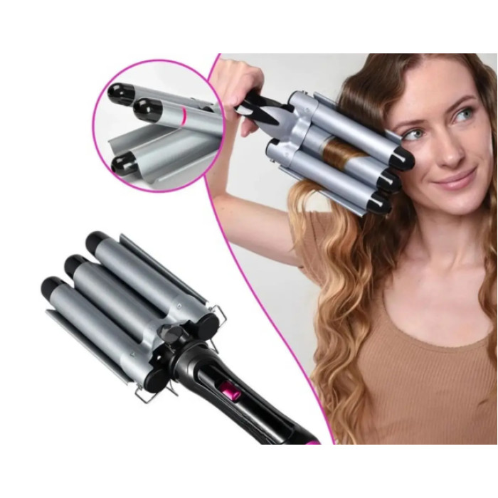 Потрійна плойка для завивання волосся Domotec MS 481B