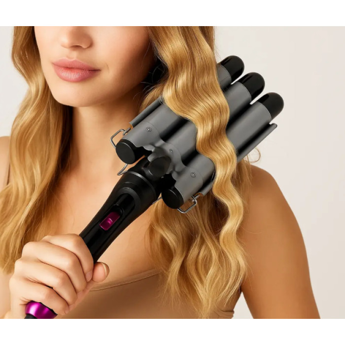 Потрійна плойка для завивання волосся Domotec MS 481B