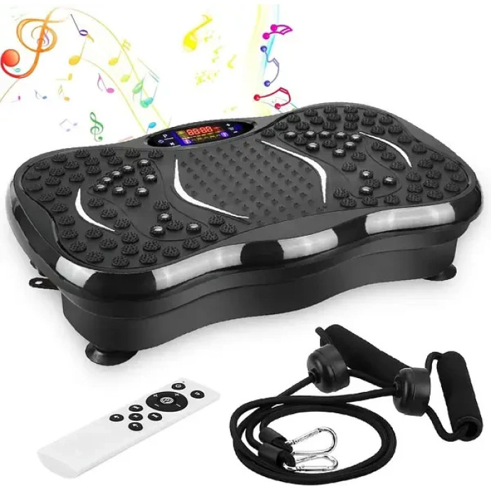 Тренажер із віброплатформою для зниження ваги, bluetooth фітнес-платформа з петлями й еспандерами