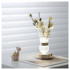 Хрустальная LED-лампа в виде вазы с цветами