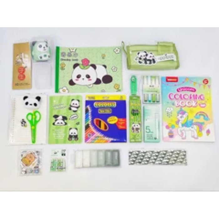 Дитячий розвивальний канцелярський набір у 3D- валізі — 34 предмети мікс-колір