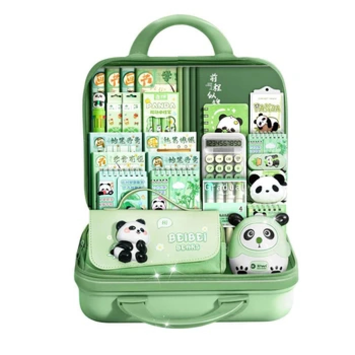 Дитячий розвивальний канцелярський набір у 3D- валізі — 34 предмети мікс-колір