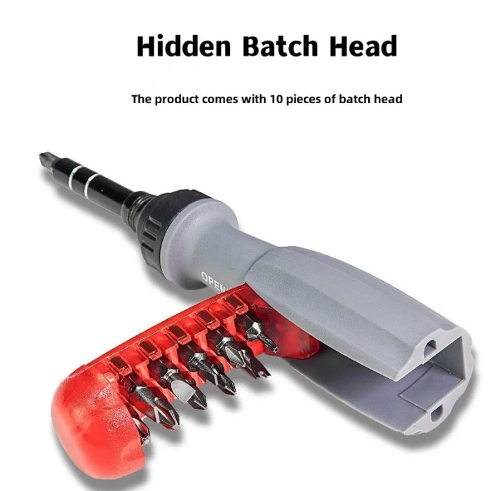 Викрутка 11 в 1 з храповим механізмом AND-110-10