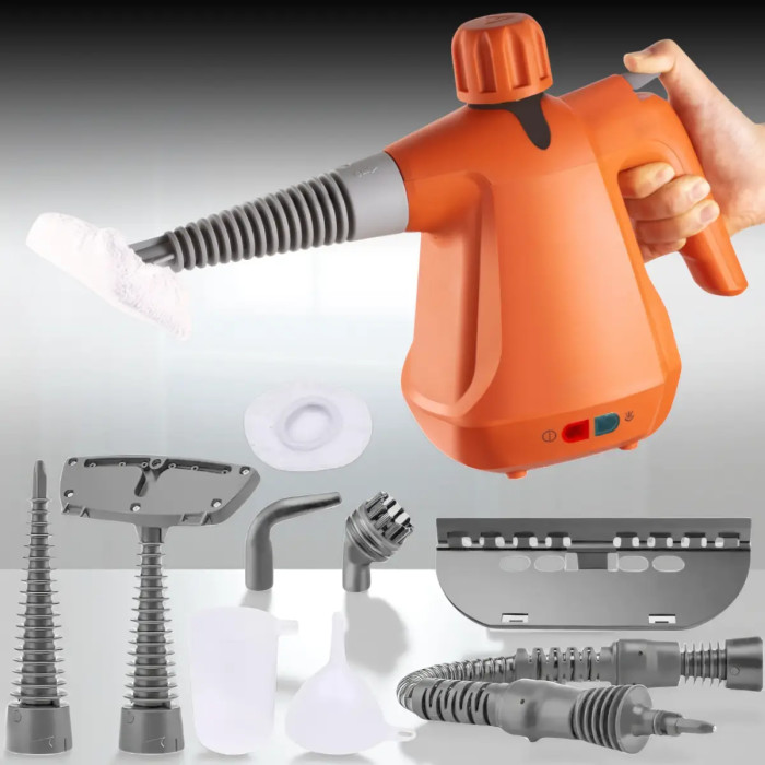 Ручний пароочисник із комплектом насадок 350 мл Domotec MS-1372 1000 Вт