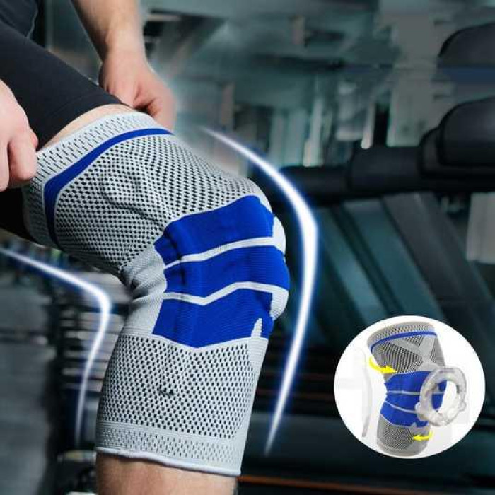 Бандаж на коліно сірий KNEE SUPPORT AA-18 AND XL-1061