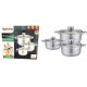 Набір каструль із неіржавкої сталі з кришками Rainberg RB-604