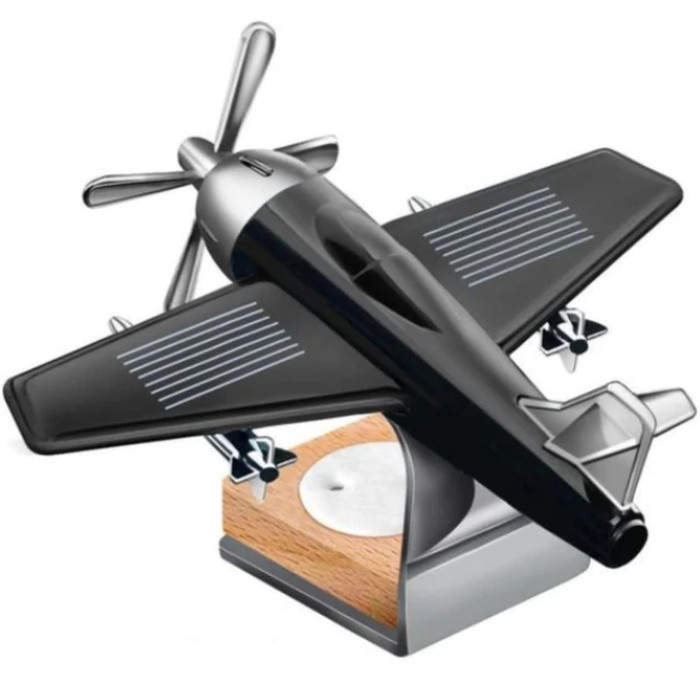 Ароматизатор у формі літака з обертовим пропелером від сонячної панелі