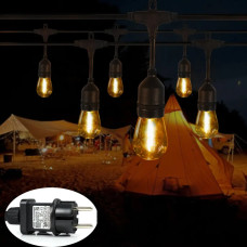 Гірлянда 10 водонепроникних прозорих акрилових ламп 5 м (теплий білий)