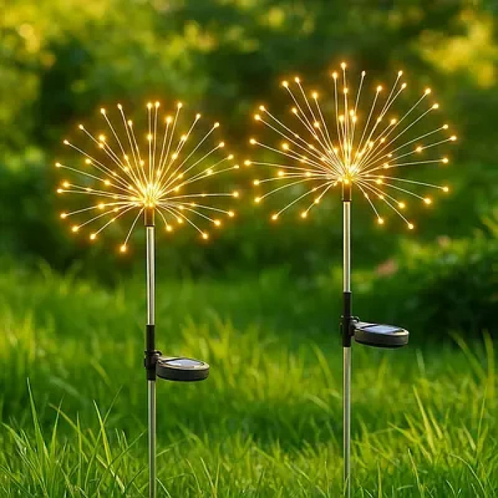 Уличный садовый Фейерверк 150 газонный на солнечной батарее Fireworks floor AND HA-47