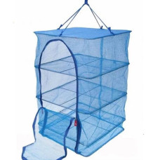 Сетка для сушки рыбы, грибов, овощей и фруктов трехъярусная 35*35**75 см маленькая