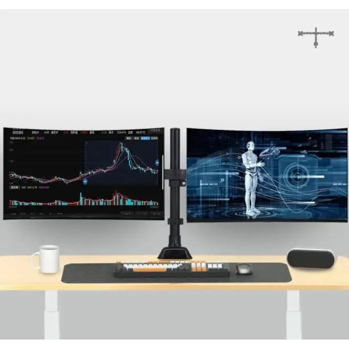 Кріплення настільне на два монітори Z022 17-33