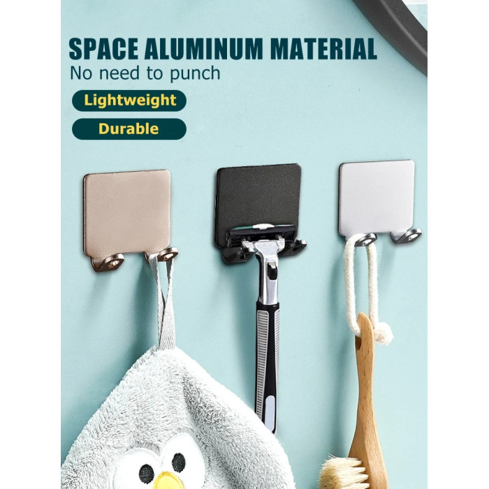 Универсальный настенный держатель с нержавеющей стали на липучке Черный MAC-20