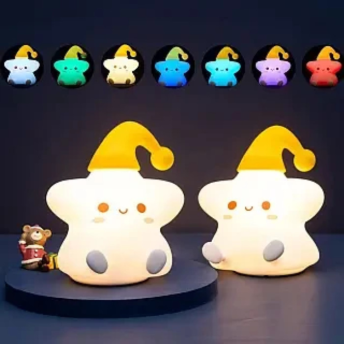 Акумуляторний силіконовий нічник Зірка