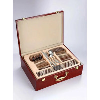Набор столовых приборов RB-2434 из 72 предметов в подарочном чемодане на 12 персон