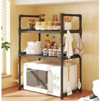 Стеллаж для микроволновки 2 полки Черная LY-275