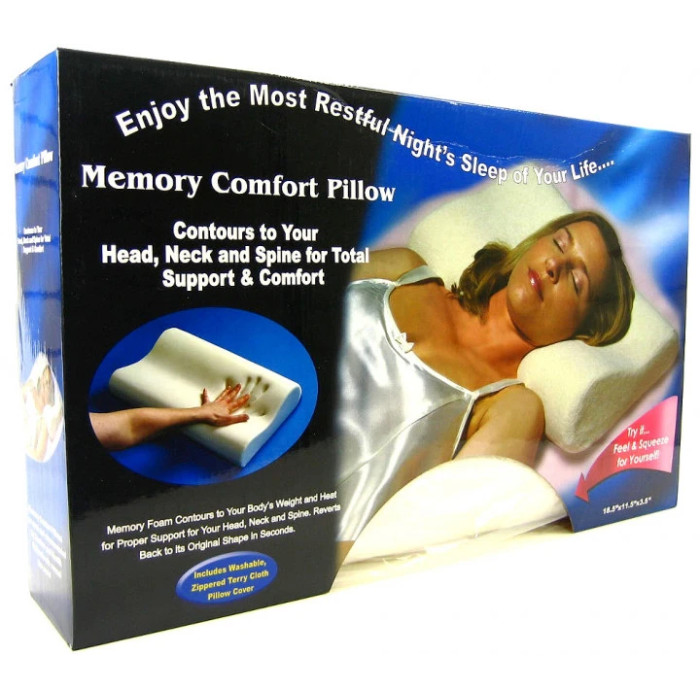 Ортопедична подушка Memory Pillow з пам'яттю