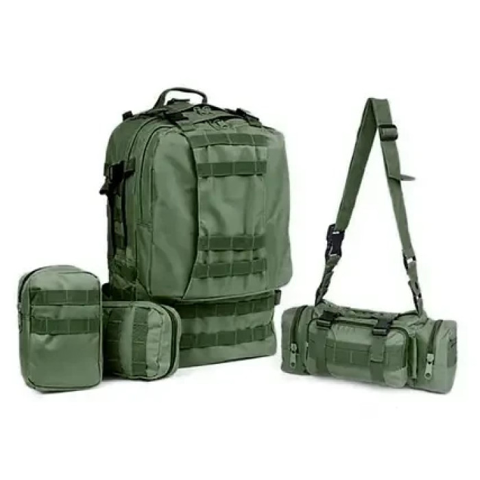 Рюкзак тактический с подсумками B08 oliva 55L