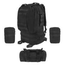 Рюкзак тактический с подсумками B08 Black 55L