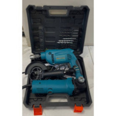 Набір інструментів 2в1 Синій Дриль Болгарка