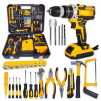 Ударний Шурупокрут Alfarid Жовтий (24V 5A/h Li-Ion) з великим набором інструментів