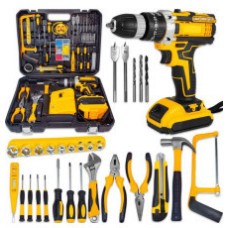 Ударний Шурупокрут Alfarid Жовтий (24V 5A/h Li-Ion) з великим набором інструментів