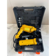Набір інструментів 2в1 Жовтий Дриль Болгарка