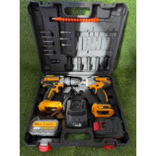 Набір інструментів 2в1 Жовтий із набором інструменту (Шурупокрут і Гайковерт)